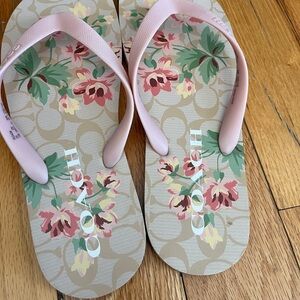 Coach Pink Floral Sandals